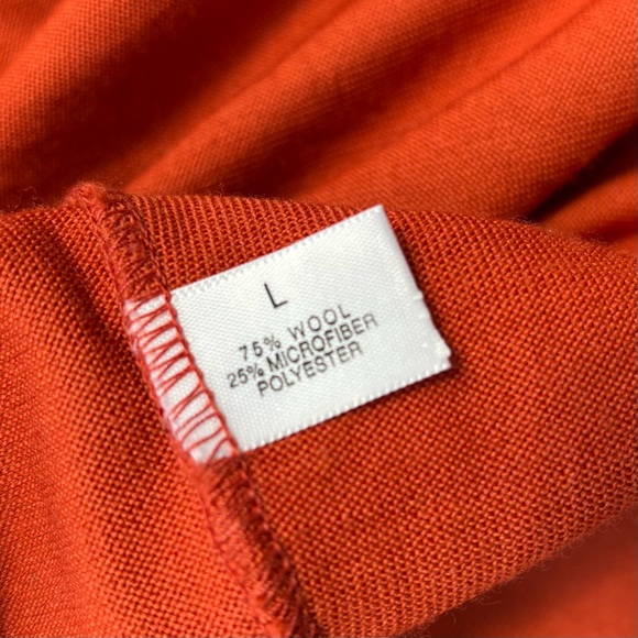 VITTORIO ROCCHETTI—Milano—Burnt Orange Pullover Polo—Men’s M—Wool Blend—USA Made - Picture 9 of 10